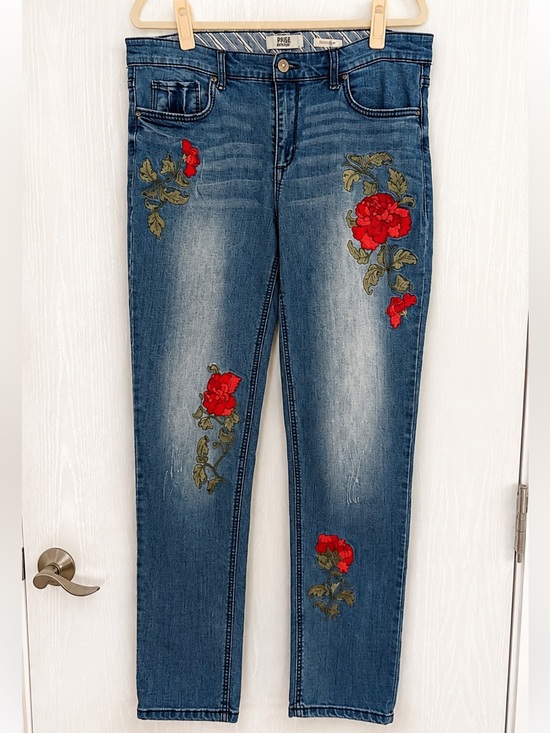 Vintage America Blues Denim - Vintage America Blues Bestie Jean Embroidered Floral Jeans Women's 10/30 Boho